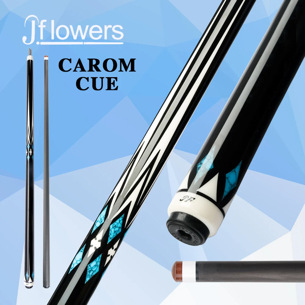 

Jflowers Carbon Cue Billiard Carom Cue 12.2mm JF Tip Cue Stick Kit Carbon Fiber Shaft 142cm Carom Cues 3 Cushion Hand inlay Cue