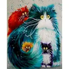 Набор для рисования по номерам, животные, кошка, акриловые масляные краски