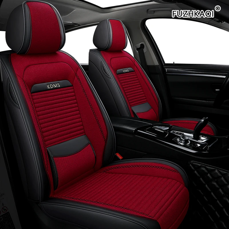 Чехлы на автомобильные сиденья FUZHKAQI льняные для kia sportage rio stinger niro carens carennival cerato ceed