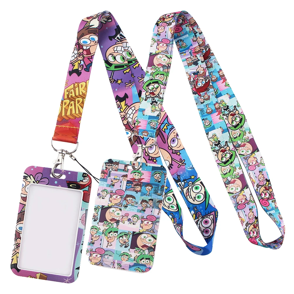 

DZ1598 Lanyard Credit Card ID Badge Holder Key Ring Bag Student woman Travel Bank Bus Business Anime Icons Card Cover Key Chain