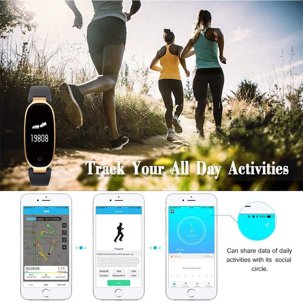 Смарт часы S3 Plus фитнес трекер монитор сердечного ритма водонепроницаемые