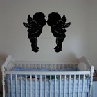 Милый ангел поцелуй стены наклейка в детскую комнату декор интерьера детской комнаты милые детские крылья росписи виниловые наклейки на стену съемные обои 1542