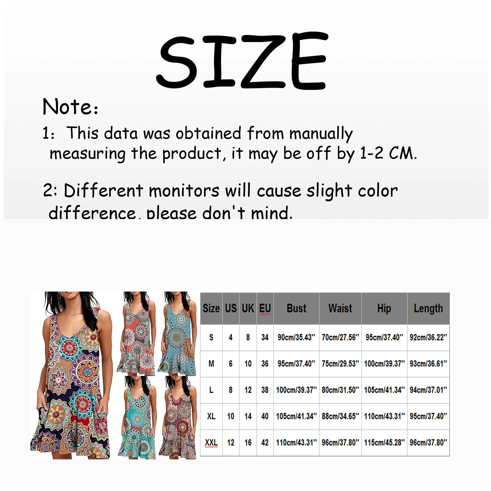 

New Bohemia Vintage Dress Women Sleeveless Sundress Folk-custom Printed Loose Casual Vest Dress With Pockets