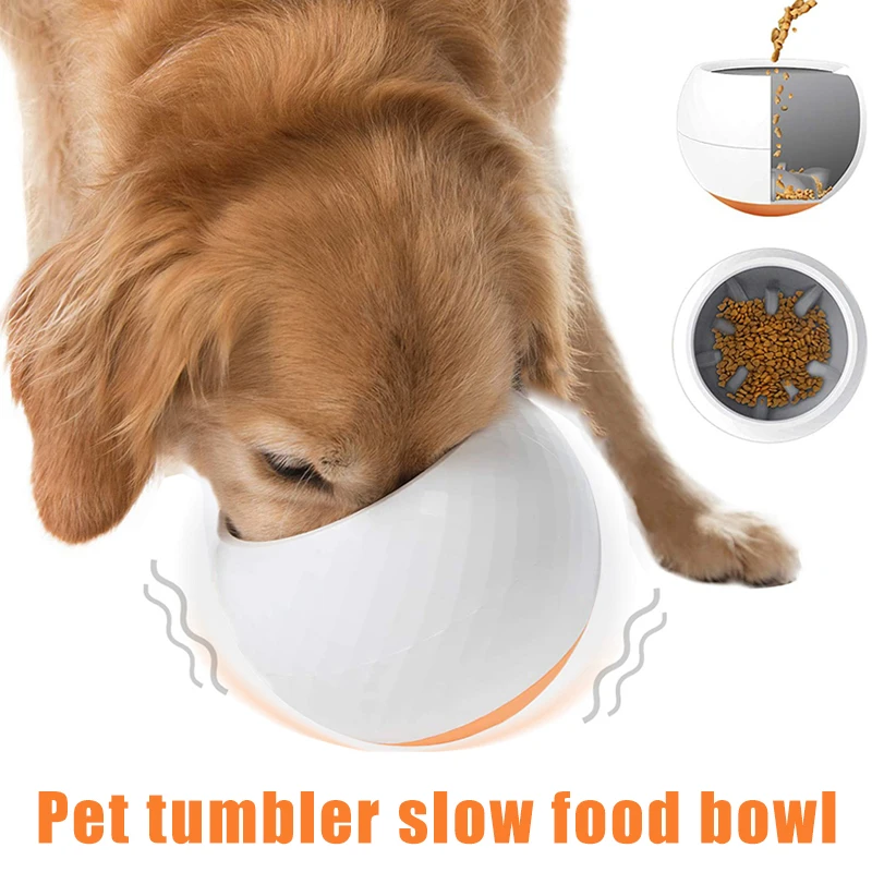 

Wobbling Moving Food Bowls Anti-Choking Dog Slow Feeder Bowl Durable Pet Slow Eating Food Feeding Bowl FAS6