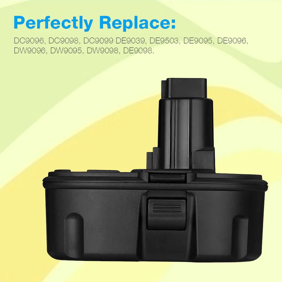 

3.7Ah 18V DC9096 DC9098 replacement battery compatible with Dewalt 18V XPR battery DC9099 DW9095 DW9096 DW9098 DE9038