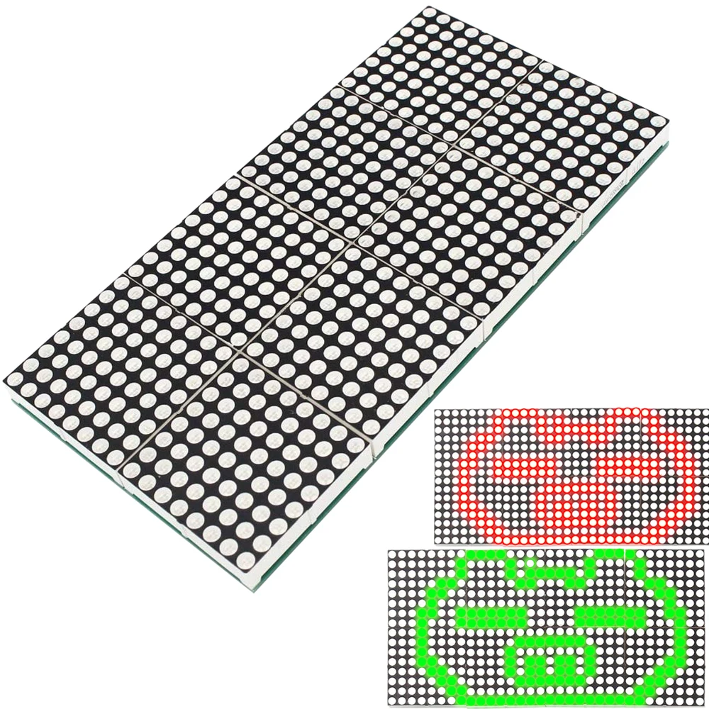 16*32 16x32 точечный матричный модуль управления дисплей DIY Kit красный зеленый двойной цвет управления светодиодный модуль дисплея электронный Забавный комплект