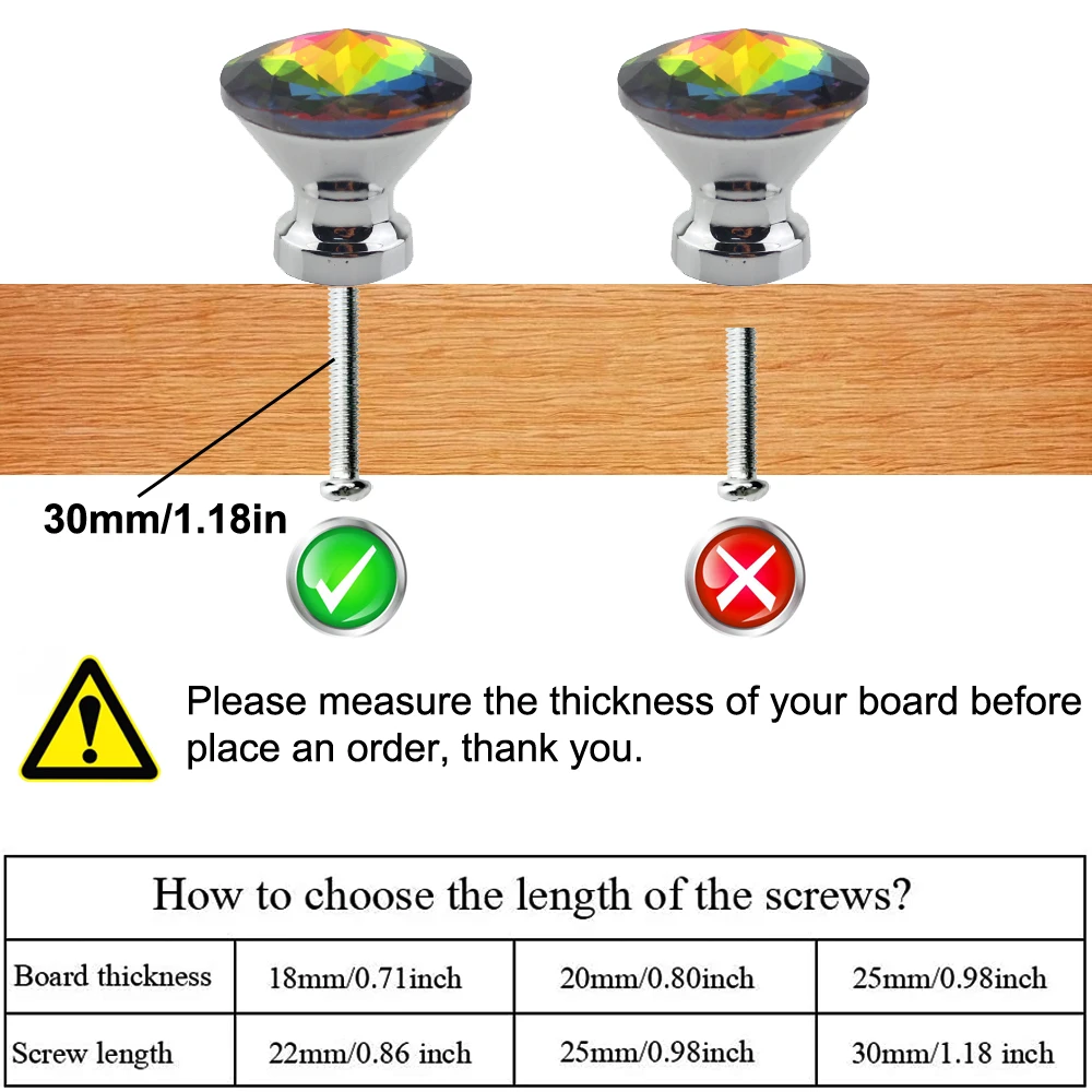 10 шт./упаковка стеклянные ручки для шкафа 30 мм|Ручки шкафов| |