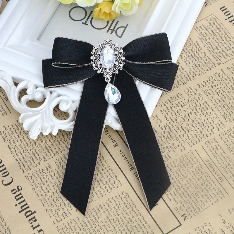 Модные ручной работы стразы декоративная брошь-бант платье рубашка ткань лента