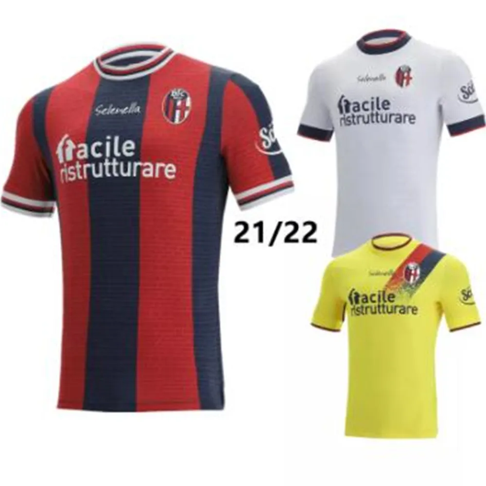 

2021 2022 BOLOGNA FC 1909 soccer jerseys 21/22 BFC maglia da calcio Sansone SANTANDER Orsolini SVANBERG football shirts