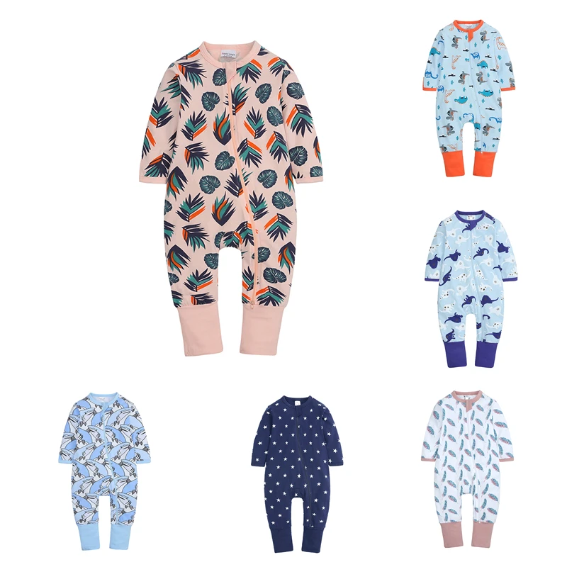 Для новорожденных маленьких мальчиков Детский хлопковый комбинезончик с