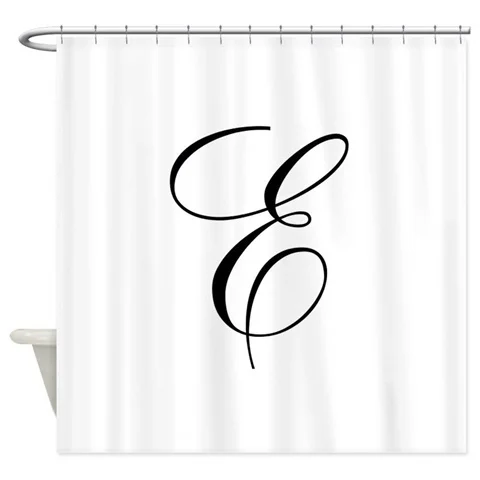 Bickham Script Monogram W занавеска для душа-декоративная ткань занавеска для душа(6" x 70" - Цвет: 4