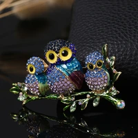 15 styles shiny owl cat shape brooch elegant wedding party banquet birthday daily clothing suit dress bag pins gift