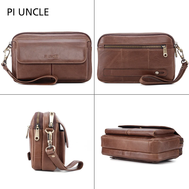 Мужской кошелек из натуральной кожи ручные сумки длинный бумажник на молнии