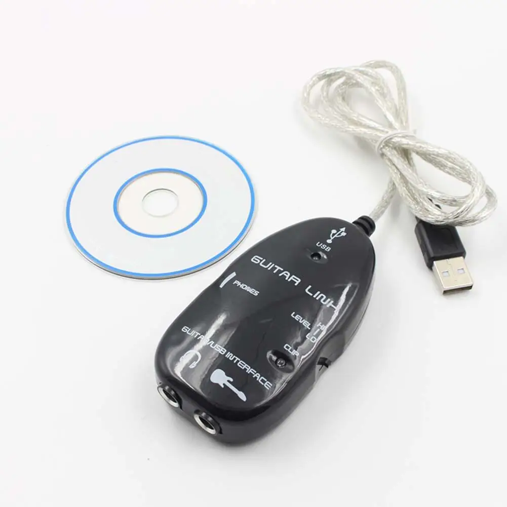 Кабель для электрогитары аудио USB-адаптер интерфейса ПК/MAC аксессуары записи