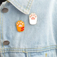 cat kitten paws enamel pins cute cartoon y brooches pins diy badge gift jewelry for girl kids cat fans