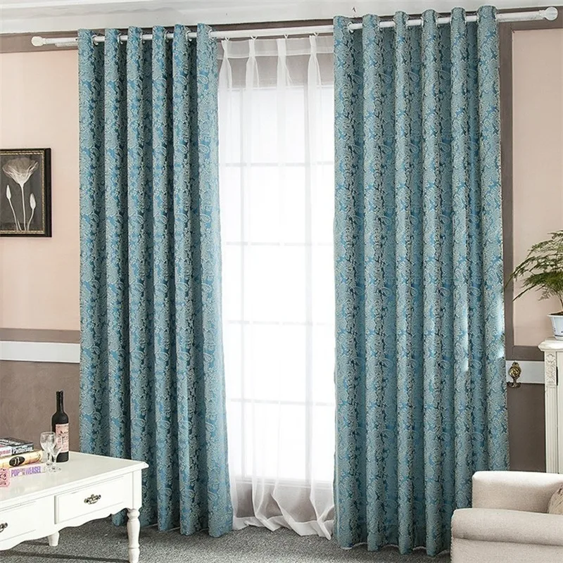 

Индивидуальные Высококачественные занавески для гостиной и спальни, европейские Жаккардовые Плотные затемненные занавески для эркера, ка...