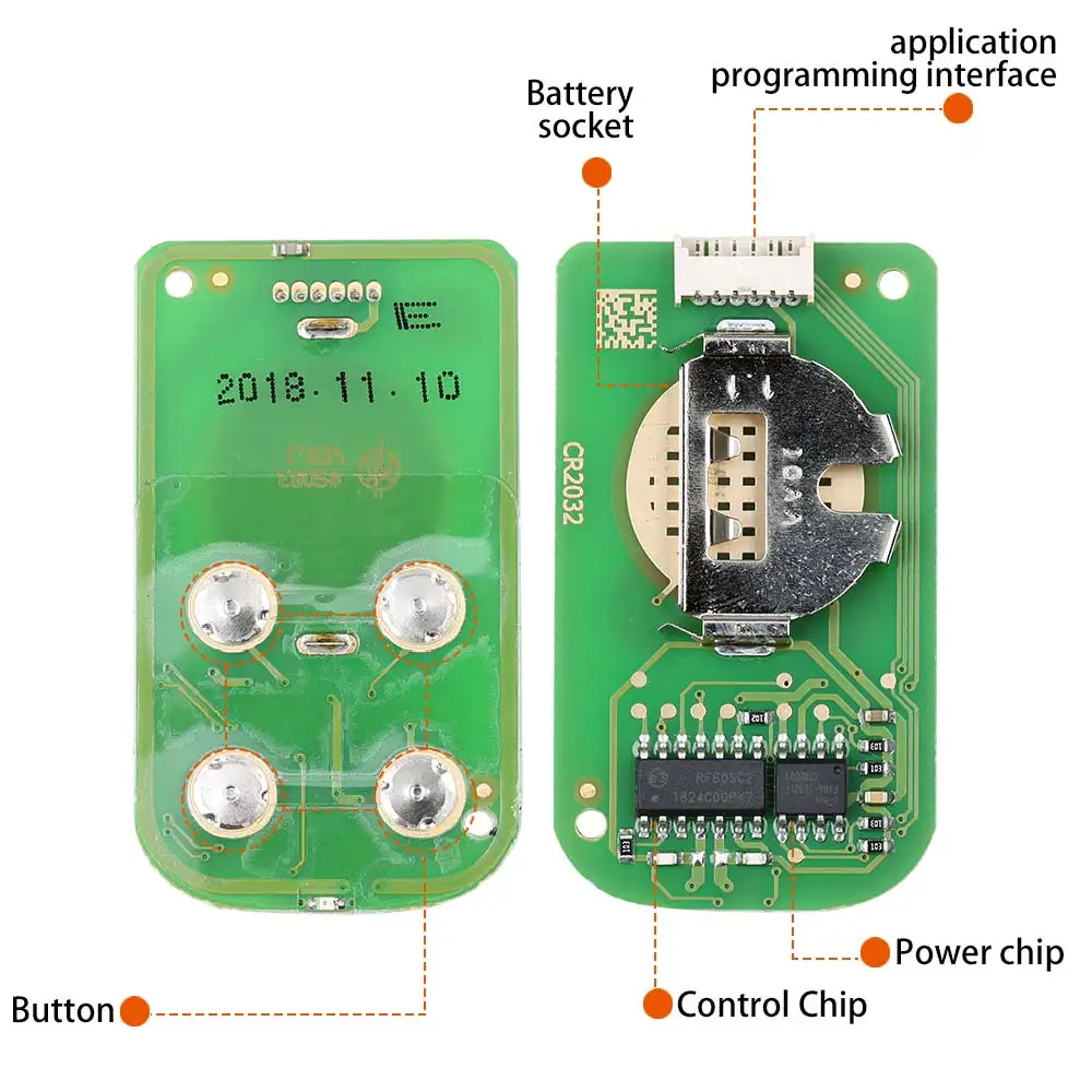 

One Pcs Xhorse XKXH04EN Garage Remote Key 4 Buttons Blue Color