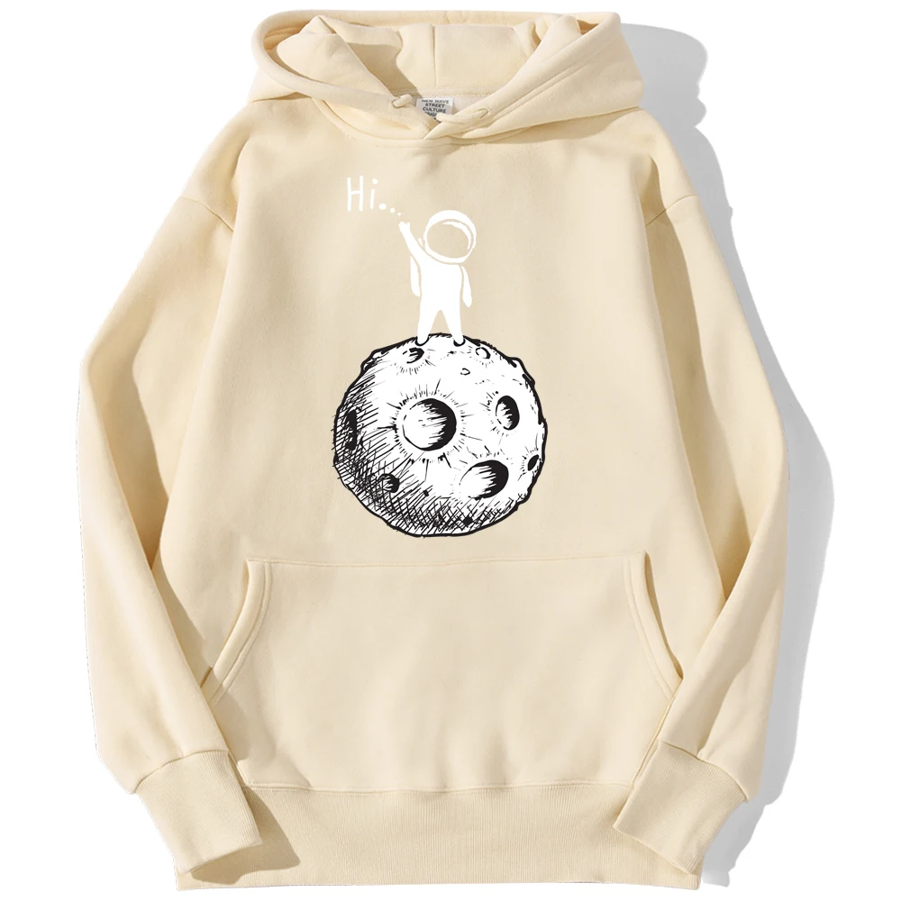 

Astronaut Moon Printing Sweatshirt Female Hot Sale Loose Streetwear Casual Sport Hoody Cool Skin Friendly Hoodie For Women