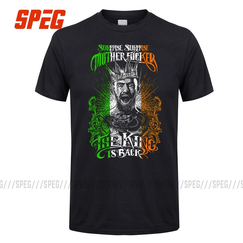 Conor McGregor Спиг король Конор Макгрегор MMA Notorious футболка мужская с коротким рукавом Топы кортон футболка с круглым вырезом одежда мужская Винтажная Футболка - Цвет: Conor McGregor