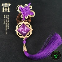 hot game genshin impact eye of god luminous tassel waist pendant bag keychain accessories cospaly anime handmade props xmas gift