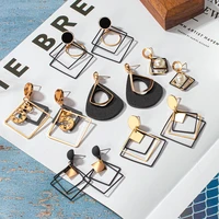 trendy pendants acrylic earrings for women statement vintage geometric dangle drop earrings 2020 female wedding fashion jewelry