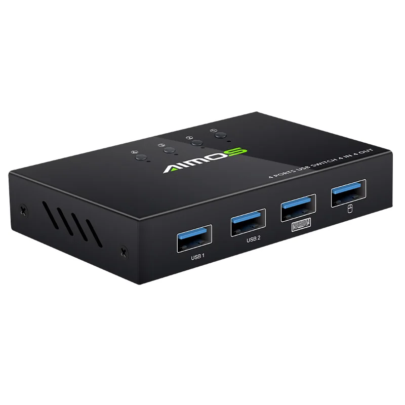 

4K USB HDMI KVM Switch Box 4Kx2L HDMI KVM Switch (with 4 USB Cables)