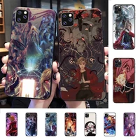 anime fullmetal alchemist phone case for iphone 11 12 13 mini pro xs max 8 7 6 6s plus x 5s se 2020 xr cover