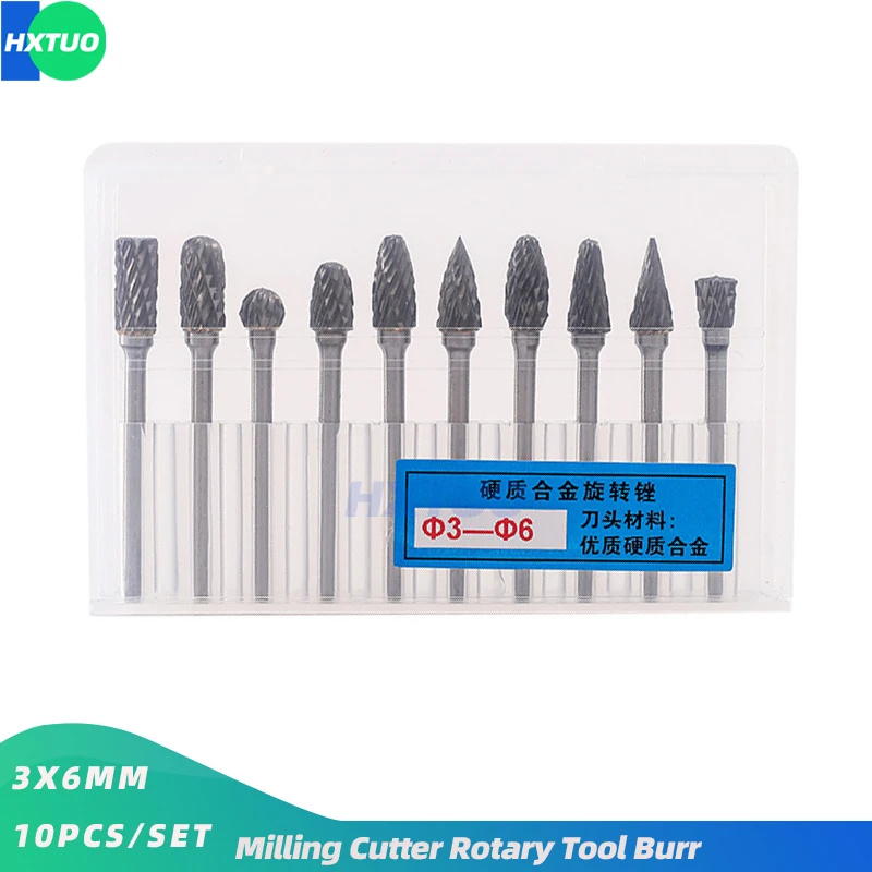 

Metal Drawing Tungsten Carbide Milling Cutter Rotary Tool Burr Double Diamond Cut Rotary Dremel Tools Electric Grinding