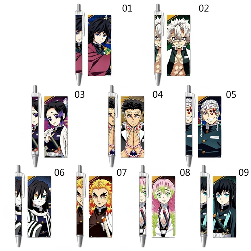 Demon Slayer Kimetsu No Yaiba Ballpoint Pen Press Style Ball Pens For School Office w |