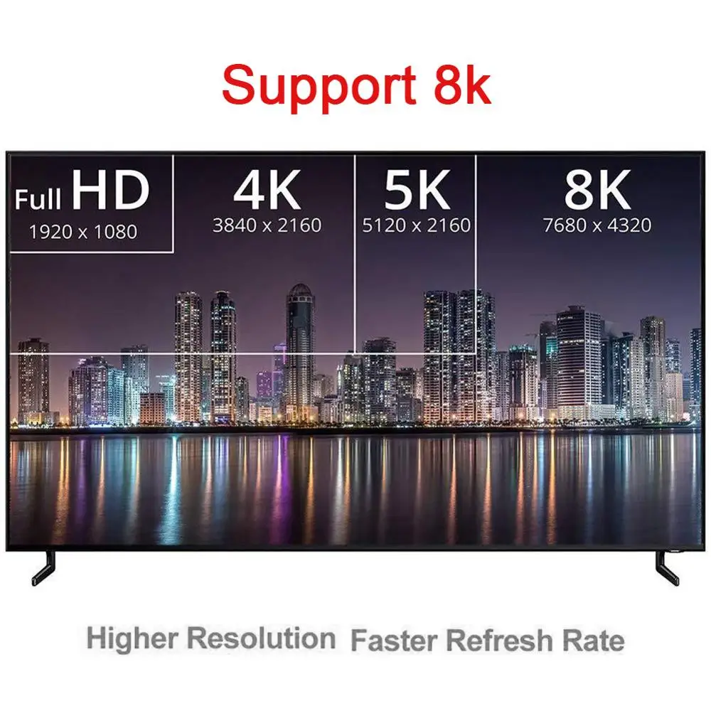 Кабель совместимый с HDMI 8K 60 Гц Ultra HD позолоченный высокоскоростной 4K 120 48 Гбит/с