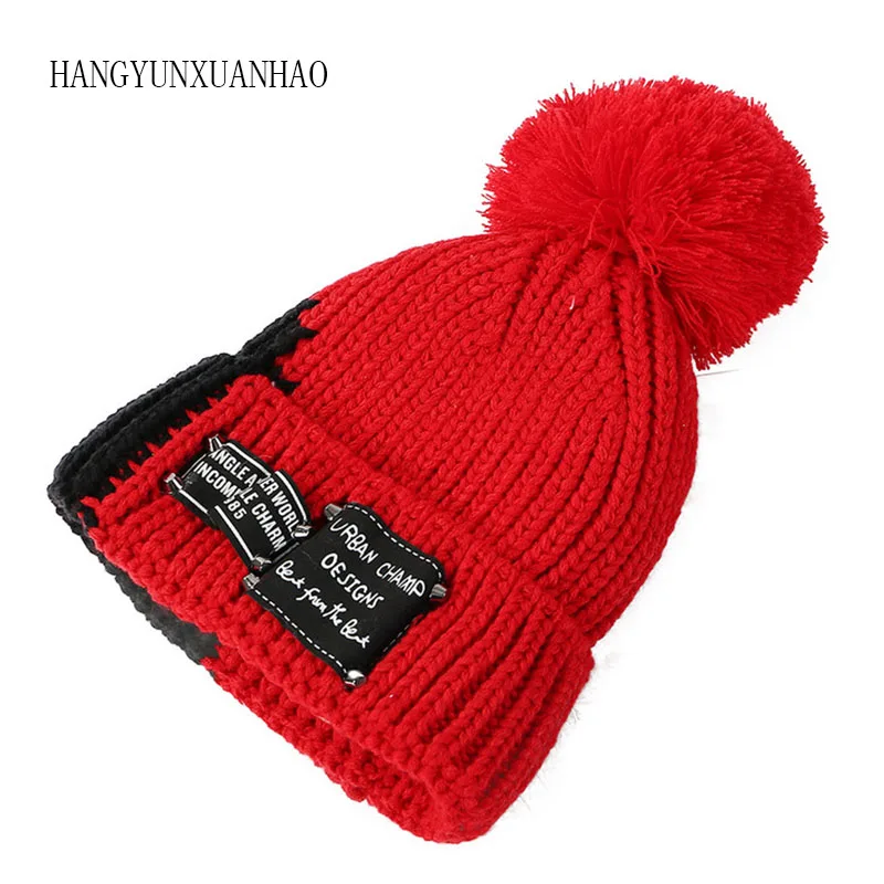 Зимняя шапка вязаная с помпоном зимние шапки для Женская кепка бини Invierno Mujer