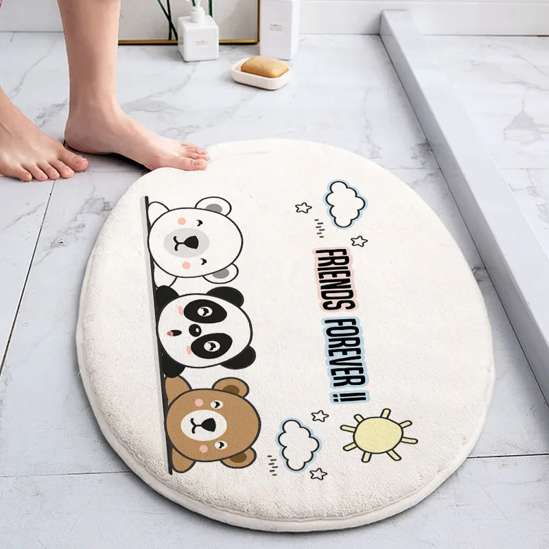 

Cartoon bear super soft absorbent bathroom non-slip mat living room hallway non-slip carpet home decoration carpet 50x80cm