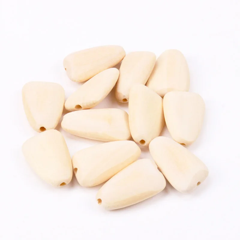 Плетеный абажур из натурального дерева Треугольники бусинки в форме космических