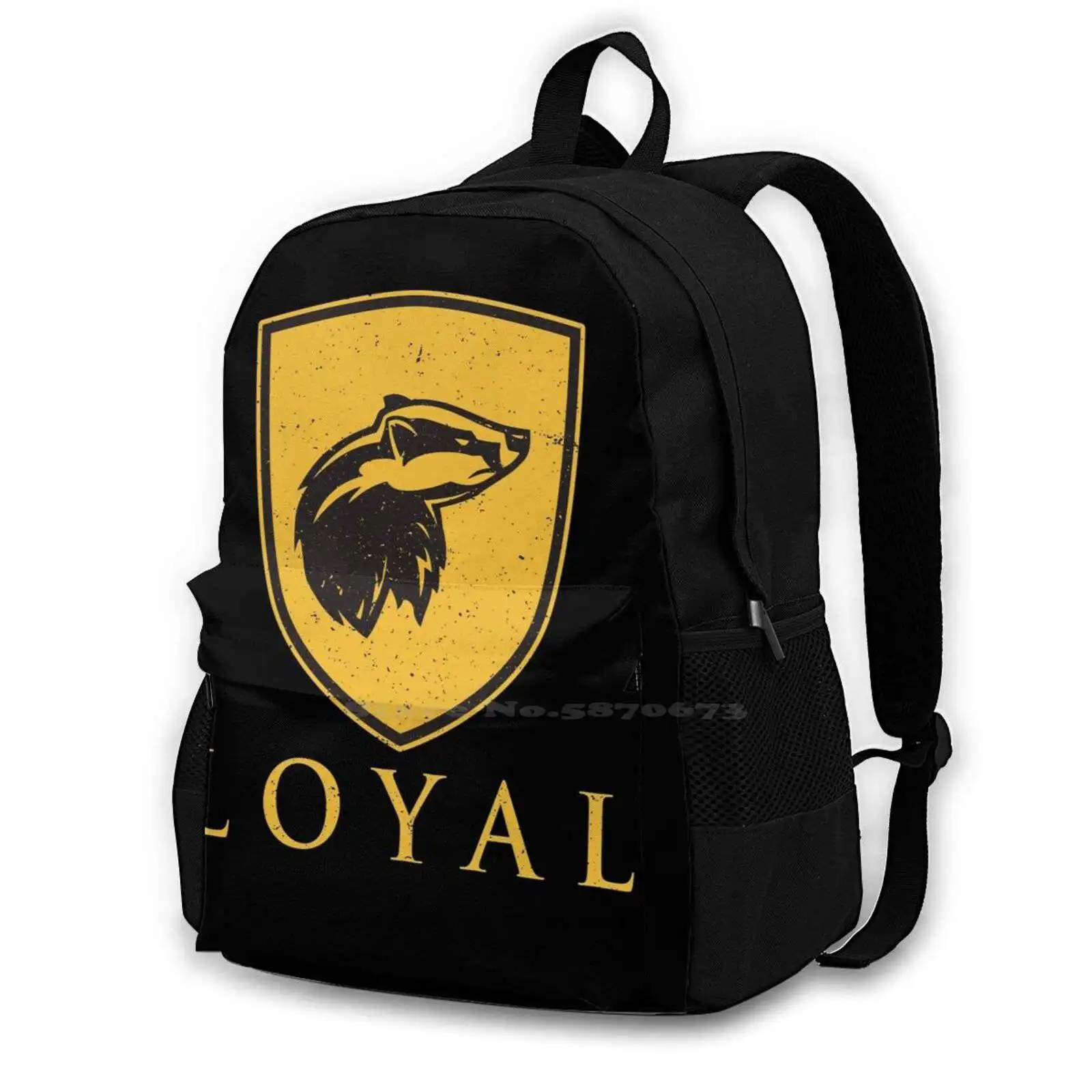 

Вместительный школьный рюкзак Loyal, дорожные сумки для ноутбука, черного, желтого цвета, с принтом в виде веселых волшебных домиков, пиньона, ...