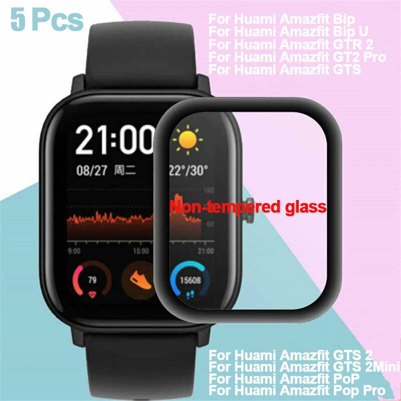 

UGI 5-1Pack Protector Full Cover Front Film For Huami Amazfit Bip U GTR2 GT2 Pro GTS 2 Mini Pop Pro Screen Curved Accesorios