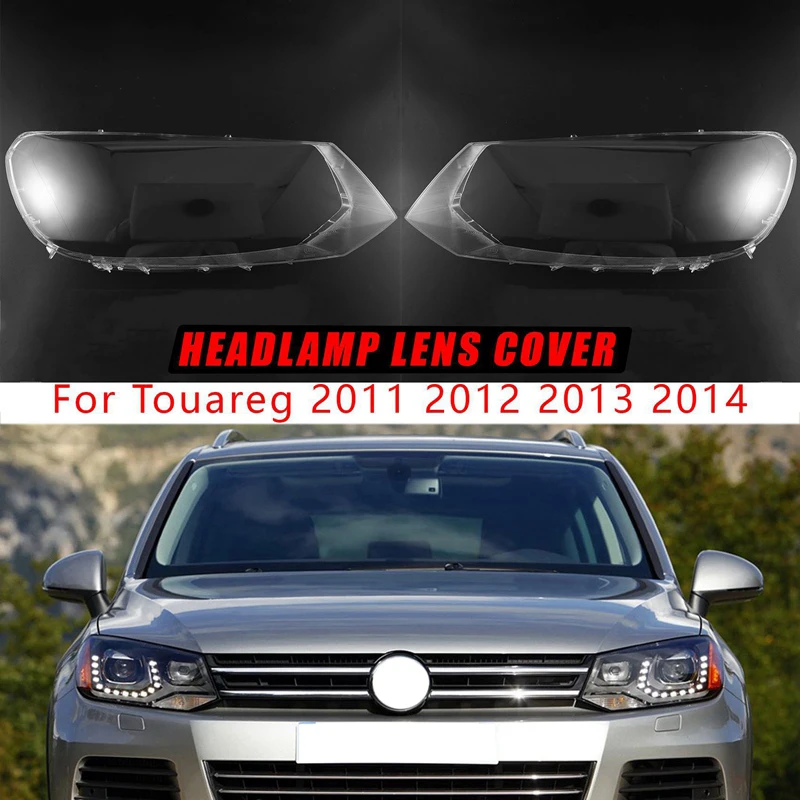

Для Touareg 2007 2008 2009 2010 пара автомобильных крышек объектива передсветильник фара прозрачный абажур оболочка стекло для объектива левая и права...