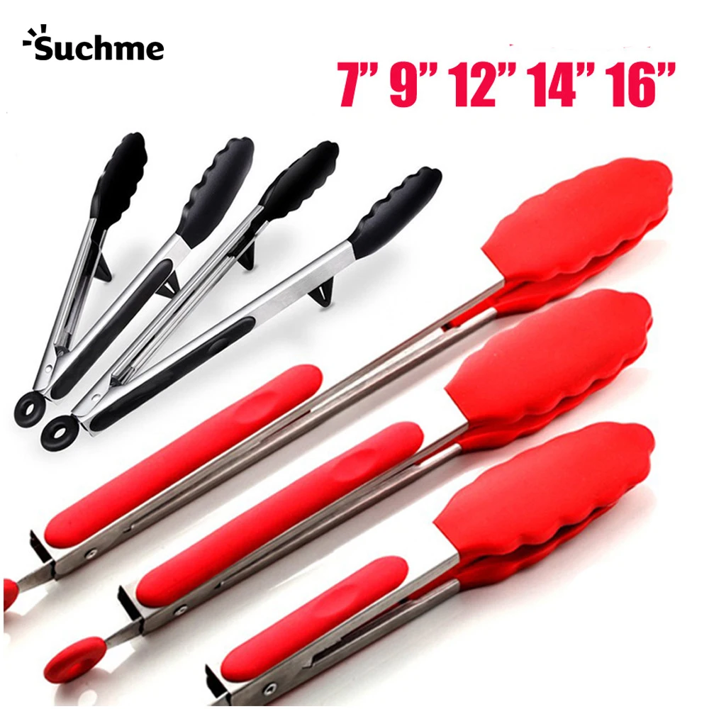 Щипцы для барбекю из нержавеющей стали нескользящий зажим кухонный инструмент