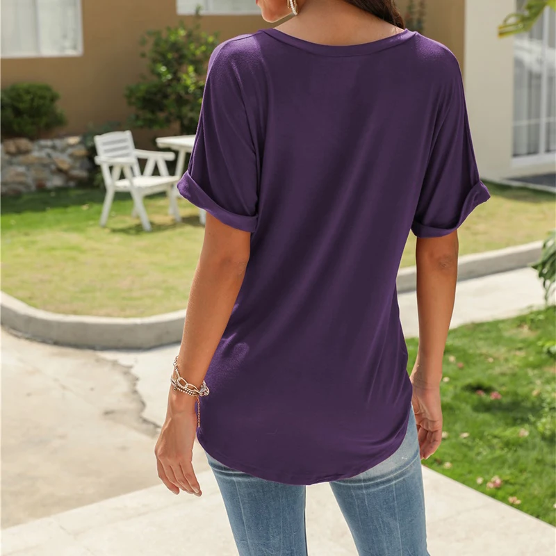 Высокое качество 4 цвета S-XXL простая футболка Женская хлопковая эластичная