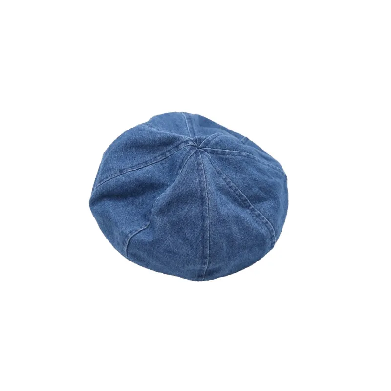 

Women Fashion Retro Denim Cowboy Hat Newsboy Cap Retro Octagonal Beret British Pumpkin Flat Cap Ins Style Japanese Cowboy Beret