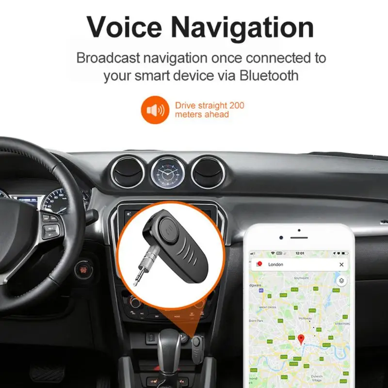 

72XB 3.5mm Jack AUX Bluetooth Stereo Music Receiver Wireless Adapter Car Kit TV
