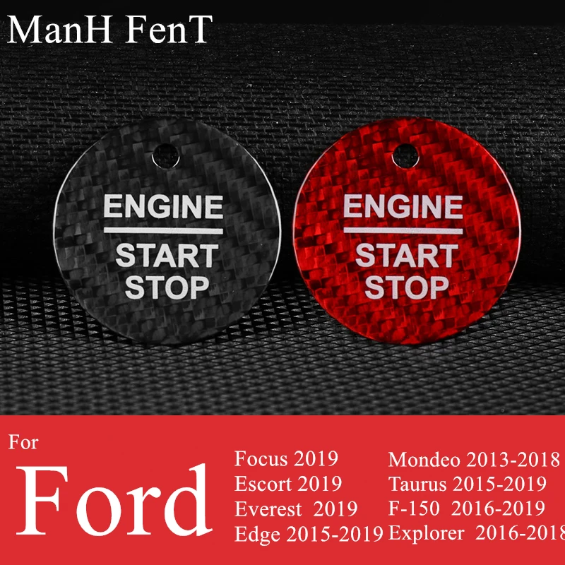 ManH FenT наклейка из настоящего углеродного волокна для кнопки включения и