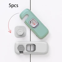 2021 new 5pcs baby safety door lock home child protection cabinet anti pinch drawer lock baby furniture refrigerator lock buckle