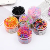the new version of the simple boxed color rubber band rubber band childrens disposable elastic tie hair ring basic hair rope