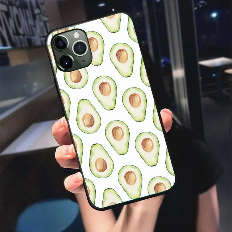 

Cute Avocado Phone Case For Black-Iphone 5 5s se 6 6s 7 8 11 12 X Xs Xr Pro Plus Max Mini Cover