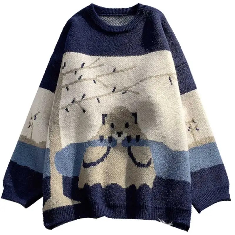 

Casual All Match Knitted Women Sweater And Pullovers O-Neck Thicken Warm Female Pulls Outwear Tops