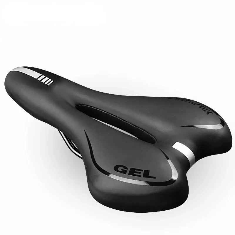 

Bike Saddle Silicone Cushion Cycling Seat PU Leather Surface Silica Filled Gel TimeTrial Comfortable Shockproof Bicycle Saddle