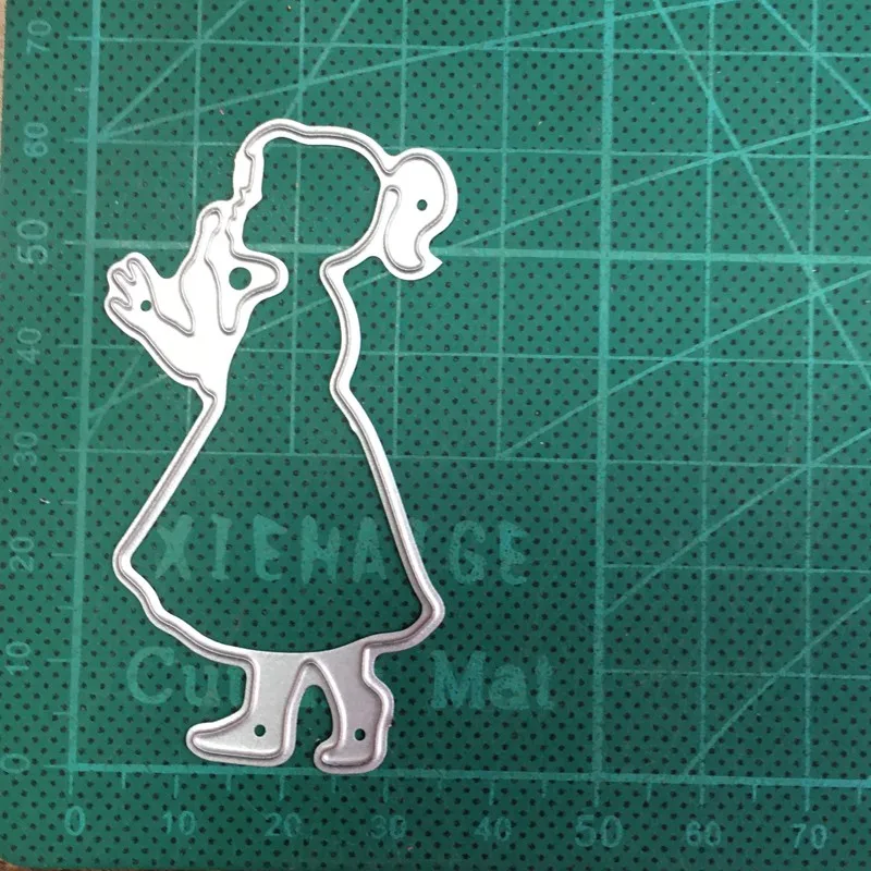 

Girl blowing Bubbles Metal Cutting Dies stamp and dies Stencils Scrapbooking dies Album Card Making Embossing Die Cut Craft dies