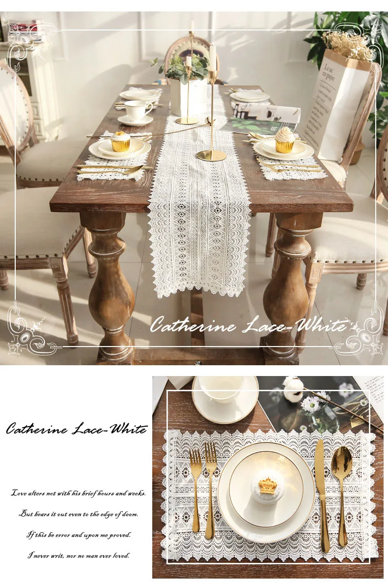 

Классическая Nordic ins кружево столбец ткачество ретро настольный флаг чай столбец скатерть и флаги