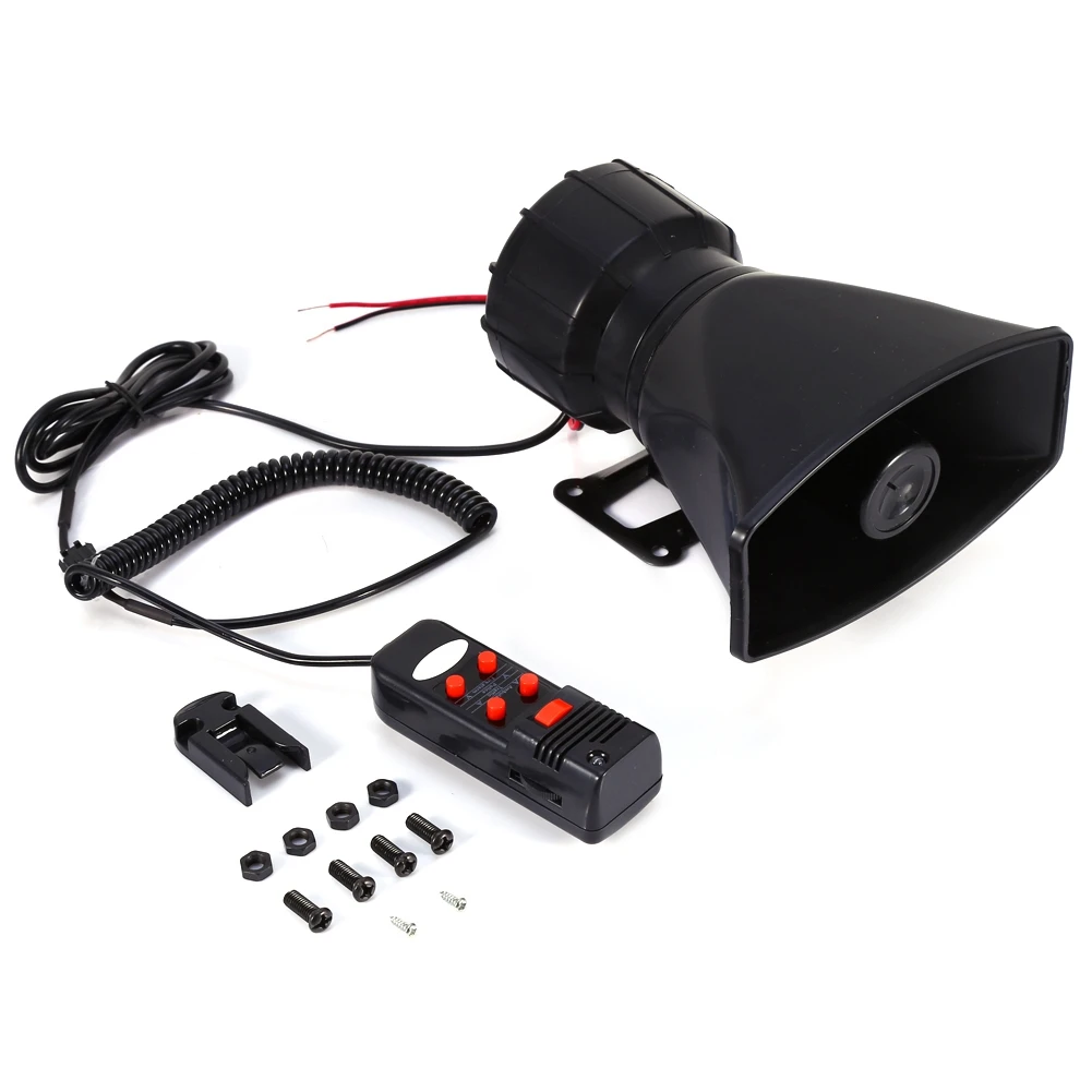 Автомобильный мегафон 12 В 5 звуков 300 дБ громкий воздушный гудок сирена PA микрофон