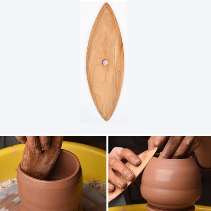 

Ceramic Tools 3-Piece Set of Wooden Scraper Blanking and Repairing Scraper Wooden Knife Handmade Clay Sculpture Tools
